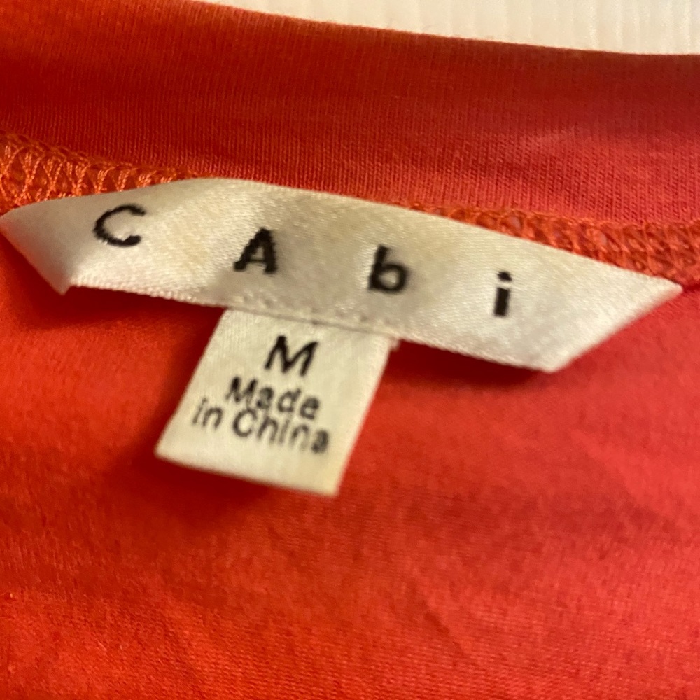 Cabi #965 coral cap sleeve wrap blouse top - Picture 3 of 5